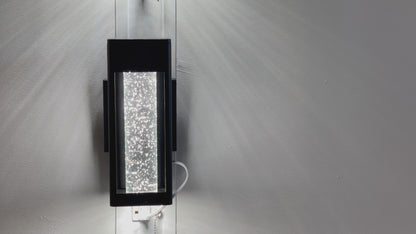 LAMP. LED EXT. PARED NEGRO  11W 110-240V 4000K