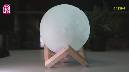 LAMP. LED MESA BLANCO Y MADERA 2.5W 5V RGB CONTROL REMOTO