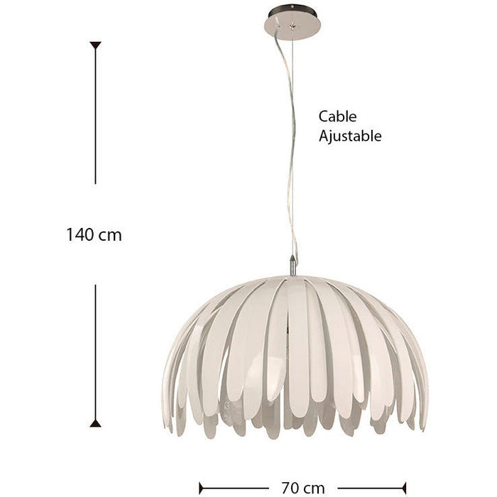 LAMP. COLGANTE BLANCO 3L E27 60W