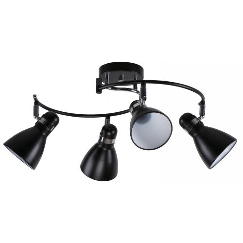 Lámpara Techo Reflectora Negro 4L E27 40W