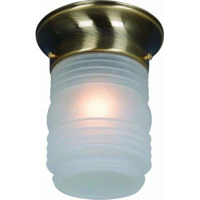 LAMP. TECHO BRONCE ANTIGUO 1L E27 60W