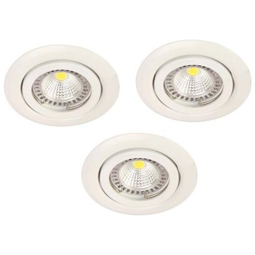 LAMP. TECHO BLANCO 1L GU10 3W (BOMBILLOS LED INCLUIDOS) (3 PIEZAS)