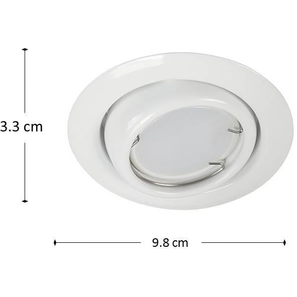 LAMP. TECHO BLANCO 1L GU10 3W (BOMBILLO LED 3W 6000K INCLUIDO)