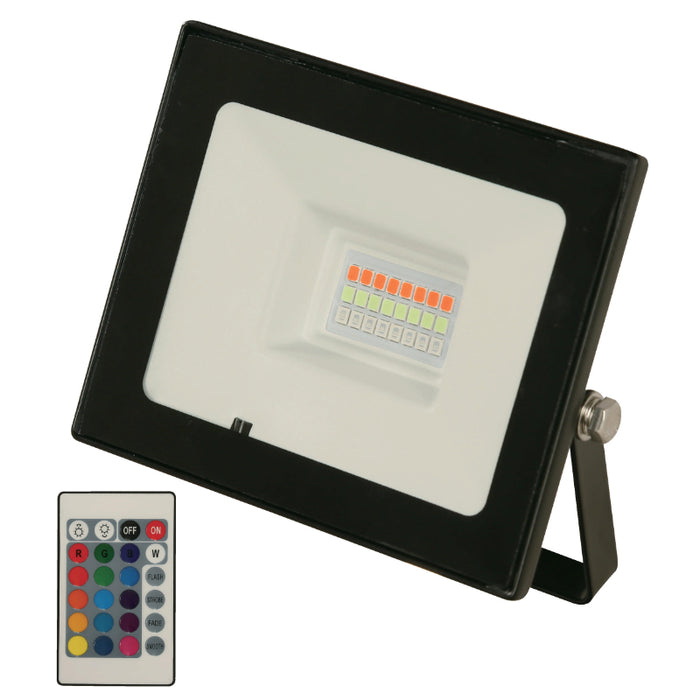 LAMP. LED EXT. REFLECTORA NEGRO 1L 20W 100-265V RGB