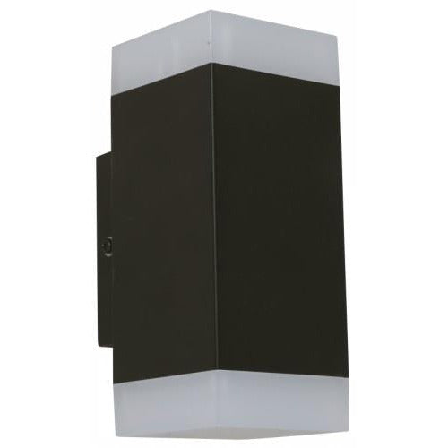 LAMP. LED EXT. PARED NEGRO 2L 4W 100-240V 4000K