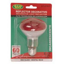 BOMBILLO INCANDESCENTE R80 E27 60W ROJO