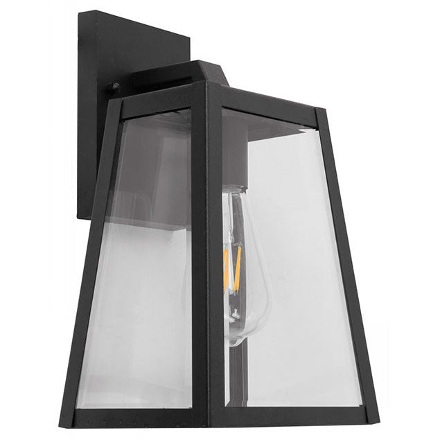 Lámpara Exterior  Pared Negro 1L E27 100W