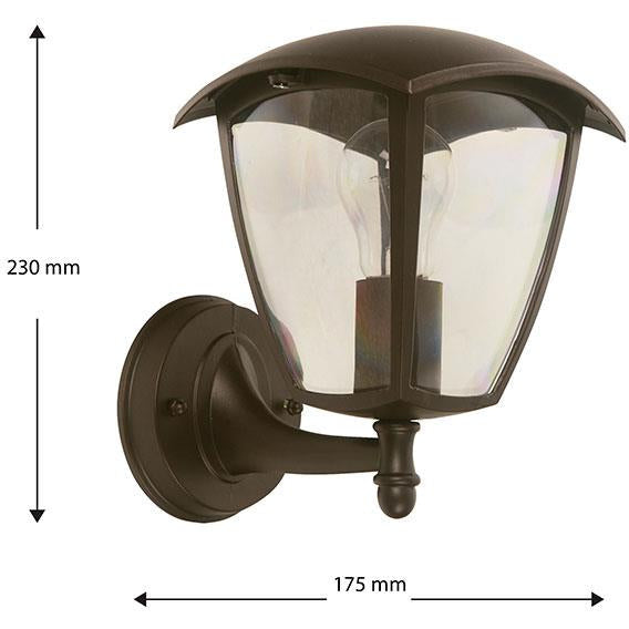 LAMP. EXT. PARED CHOCOLATE 1L E27 40W