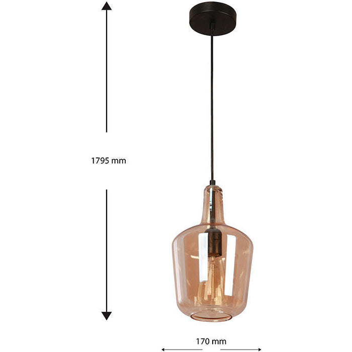 LAMP. TECHO NEGRO 1L E27 60W