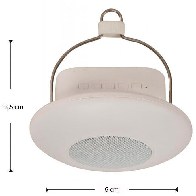 LAMP. LED EXT. BLANCO 1LUZ 3W SPEAKER 2.4W LED(BOCINA VIA BLUETOOTH, RGB)
