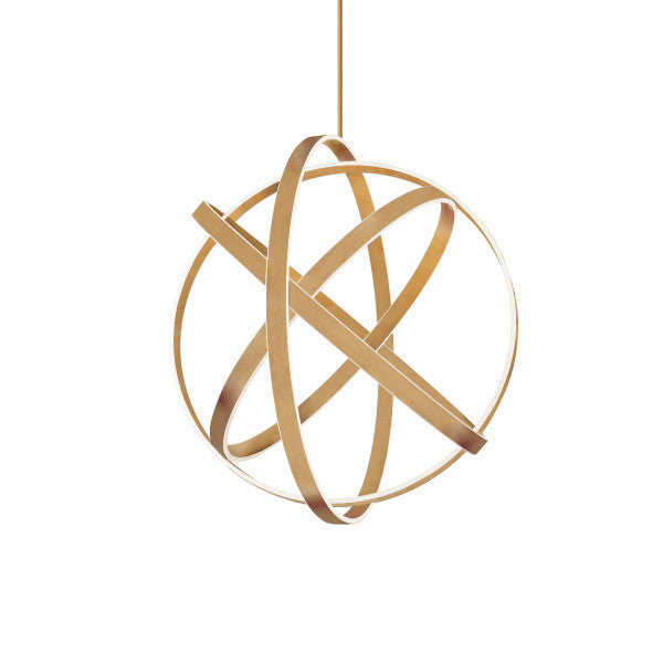 KINETIC 28IN LED CHANDELIER LIGHT 3000K IN AGED BRASS