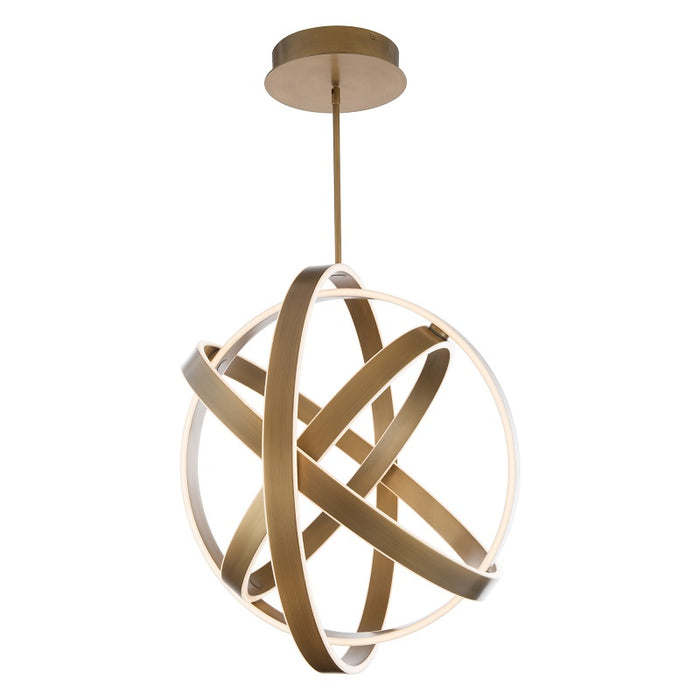 KINETIC 28IN LED CHANDELIER LIGHT 3000K IN AGED BRASS