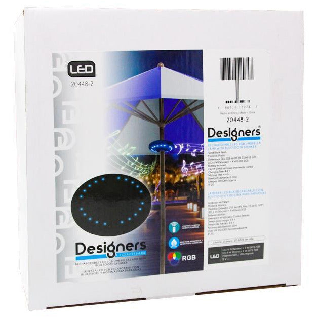 LAMP. LED DE PARAGUA 6W+4W RGB (CON BOCINA, BLUETOOTH, RECARGABLE) IP20