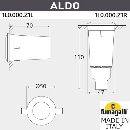 LAMP. EXT. EMPOTRABLE ALDO BLANCO 1L G9 1.7W 3000K