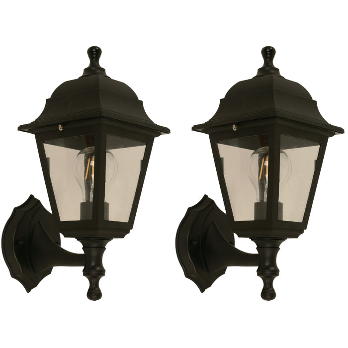 LAMP. EXT. PARED NEGRO 1L E27 40W (2 PIEZAS)