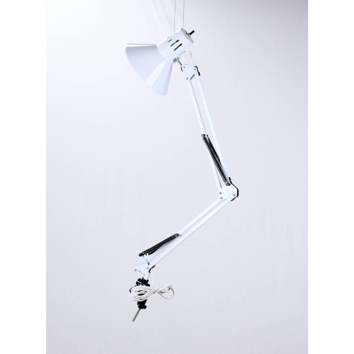 LAMP. ESCRITORIO DE BRAZO FLEXIBLE BLANCO 1L E27 60W