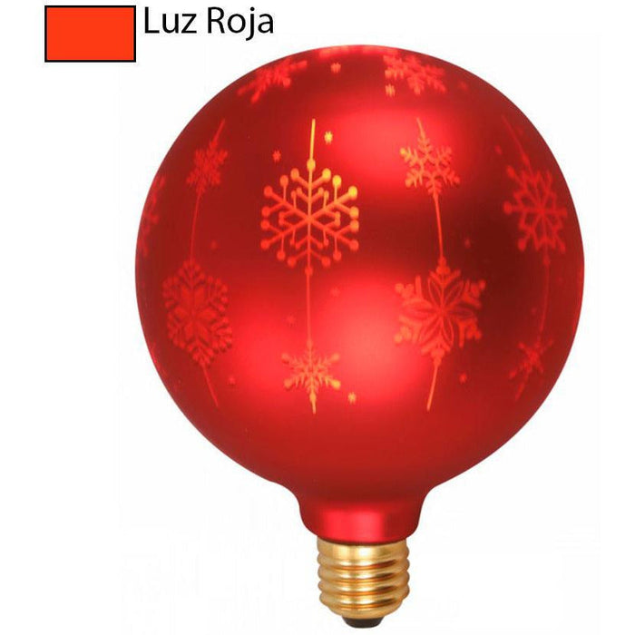 BOMBILLO LED DE NAVIDAD  G125 E27 1.5W 85-265V ROJO