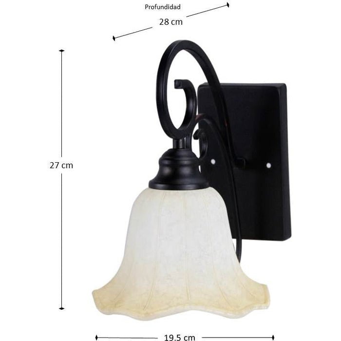 LAMP. PARED CHOCOLATE 1L E27 60W