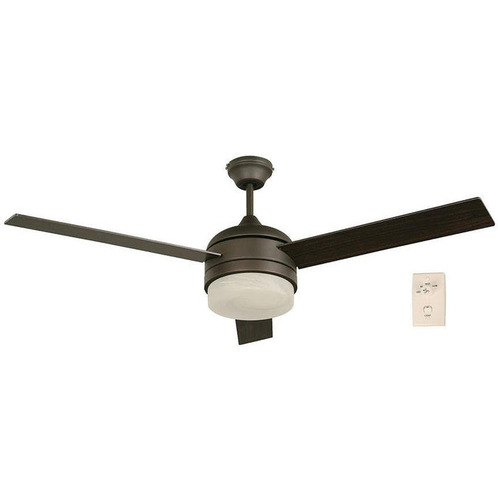 VENTILADOR DE TECHO 52" BRONCE 2L E27 40W CON CONTROL DE PARED