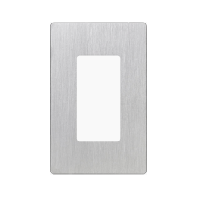 PLACA DECORATIVA DE PARED 1-GANG ACERO INOXIDABLE