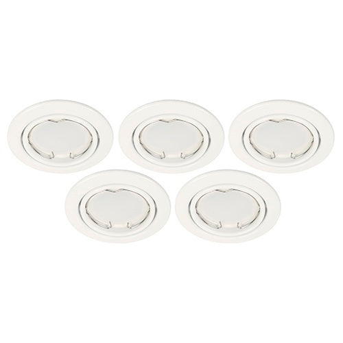 LAMP. LED TECHO BLANCO GU10 1L 3W 120V 6000K (5 PIEZAS) (BOMBILLOS LED INCLUIDOS)