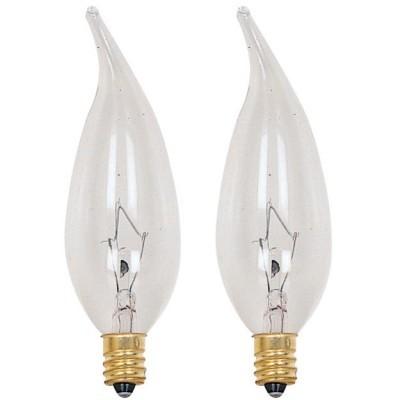 BOMBILLO INCANDESCENTE VELA E14 25W 110V SET/2 CL.