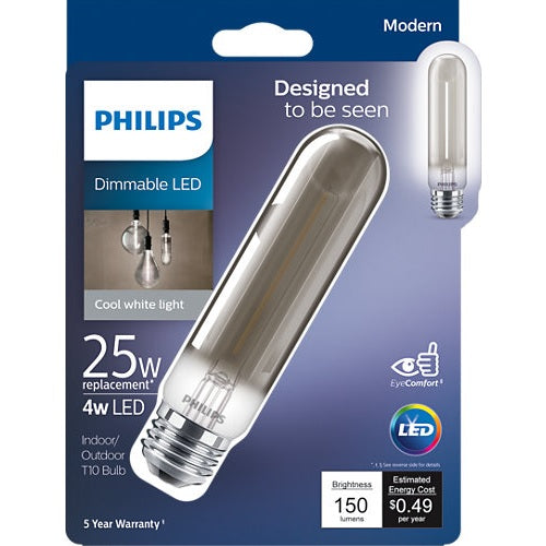 BOMBILLO LED MODERN 4W T10 840 E26 DIM 4PKBC